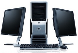 Dell Precision T5500 s monitorem